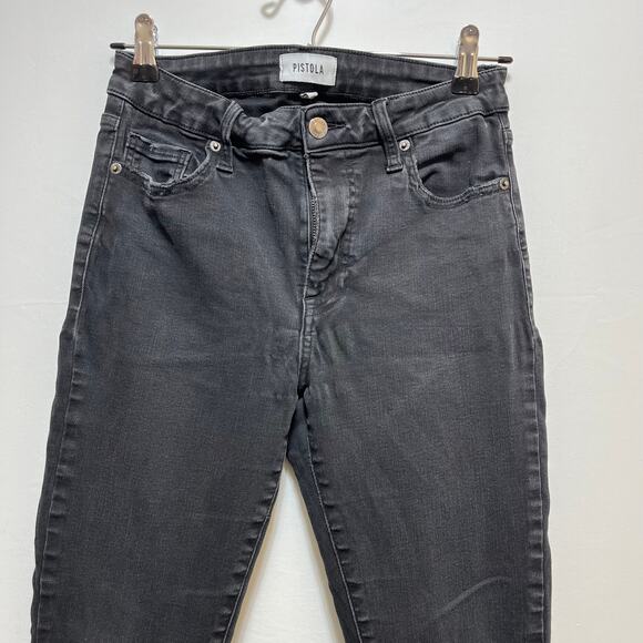 Pistola Women’s Jeans Black Skinny Mid Rise Size 28 Good Condition - Picture 9 of 11